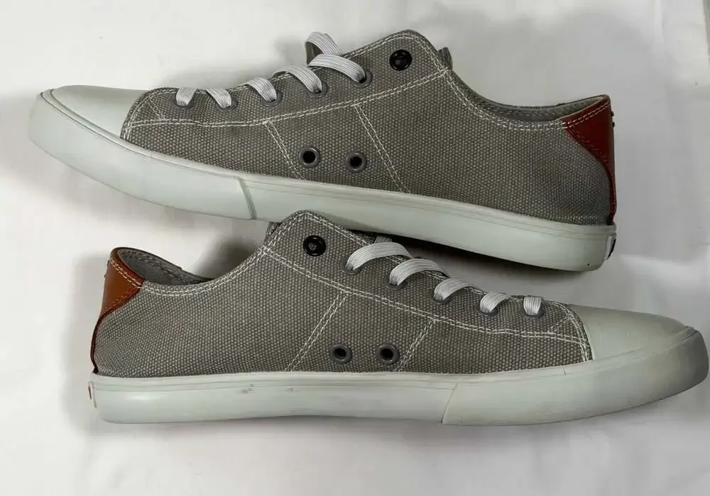 johnnie-O Mens Sail Away Canvas Sneakers Grey